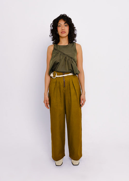 Josie High Waist Pants (Khaki)