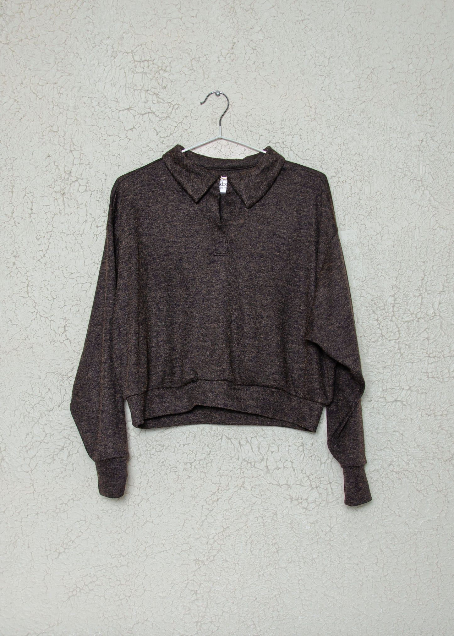 Alix Long Sleeve Knit Top (Green Heather)