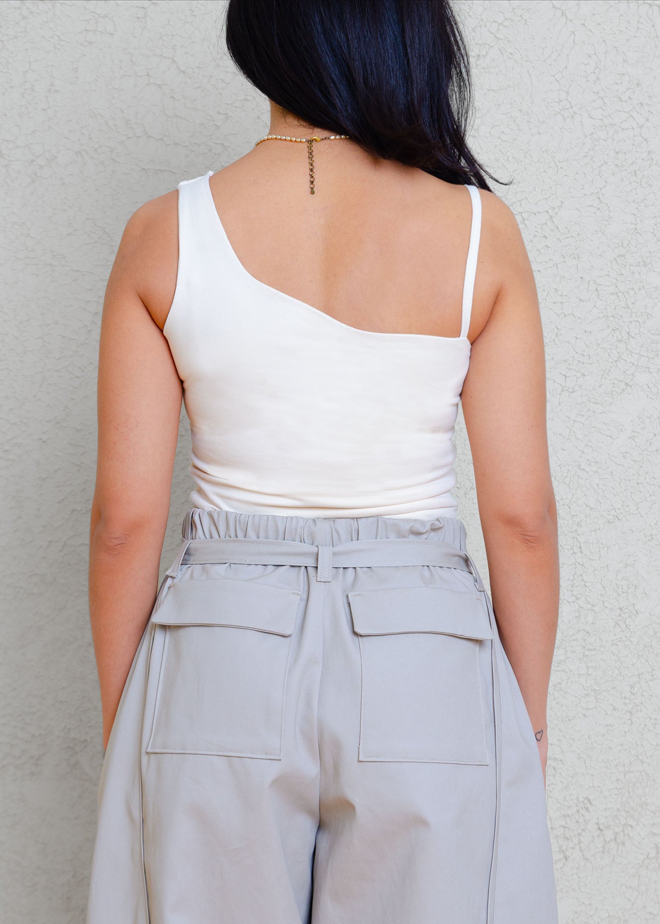 Amy Barrel Pants (Khaki Stretch Cotton)