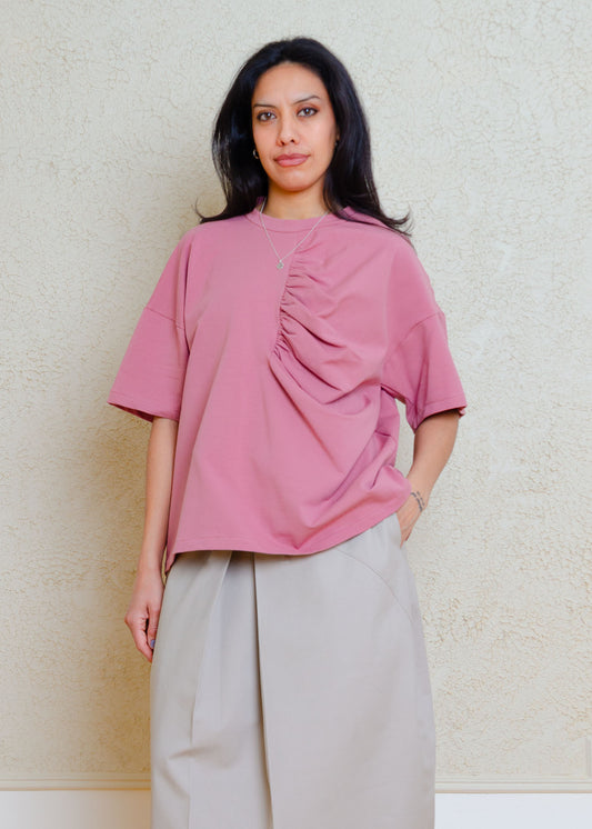 Astrid Oversized Tee (Dusty Rose)