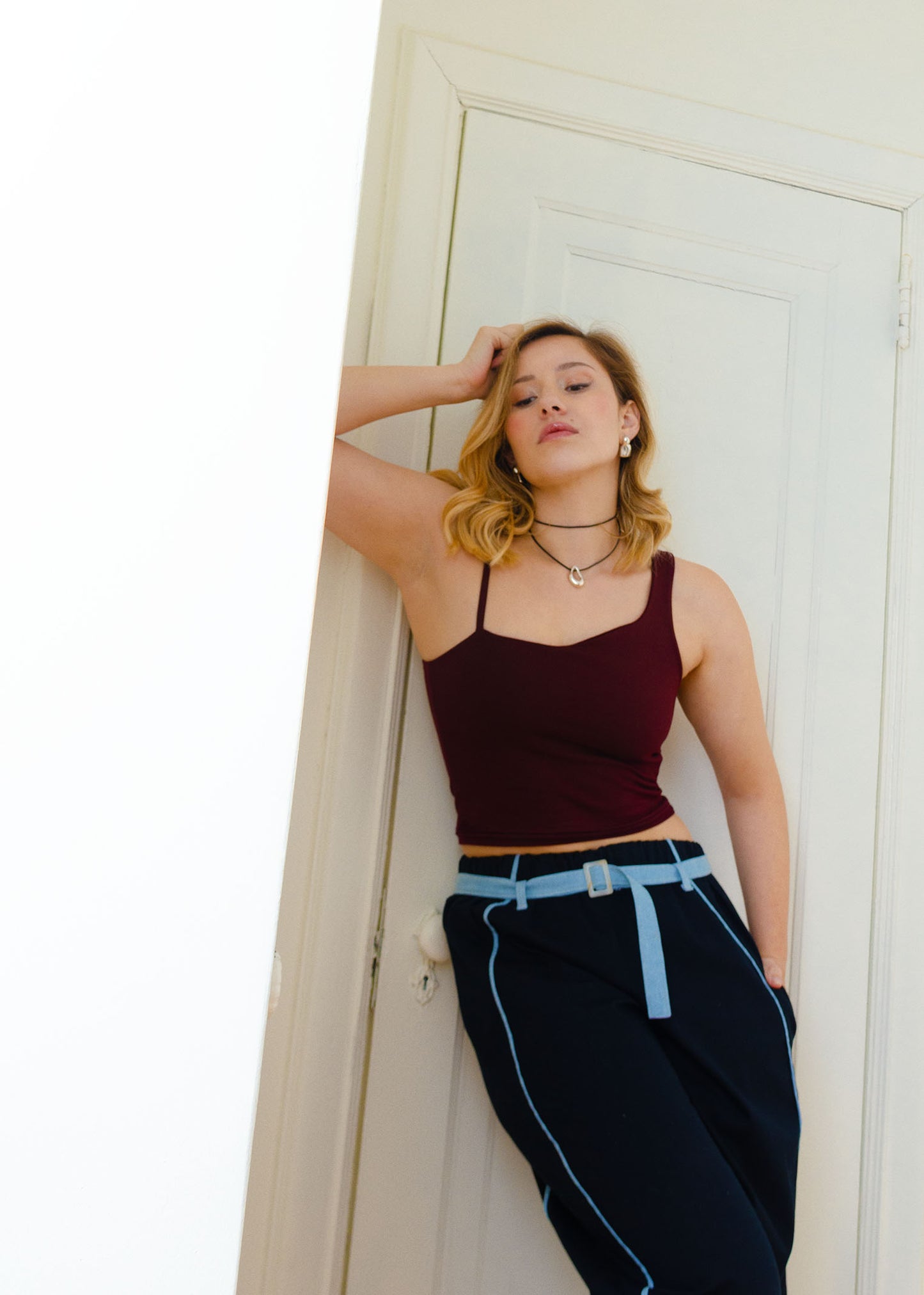 Esmee Cropped Tank Top (Chocolate Brown)