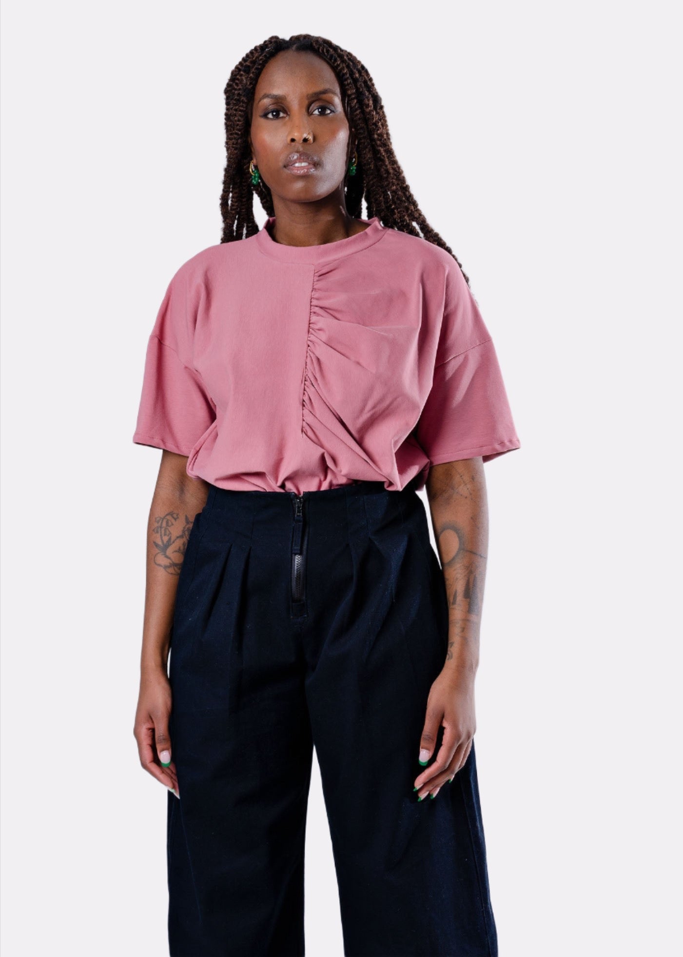 Astrid Oversized Tee (Dusty Rose)