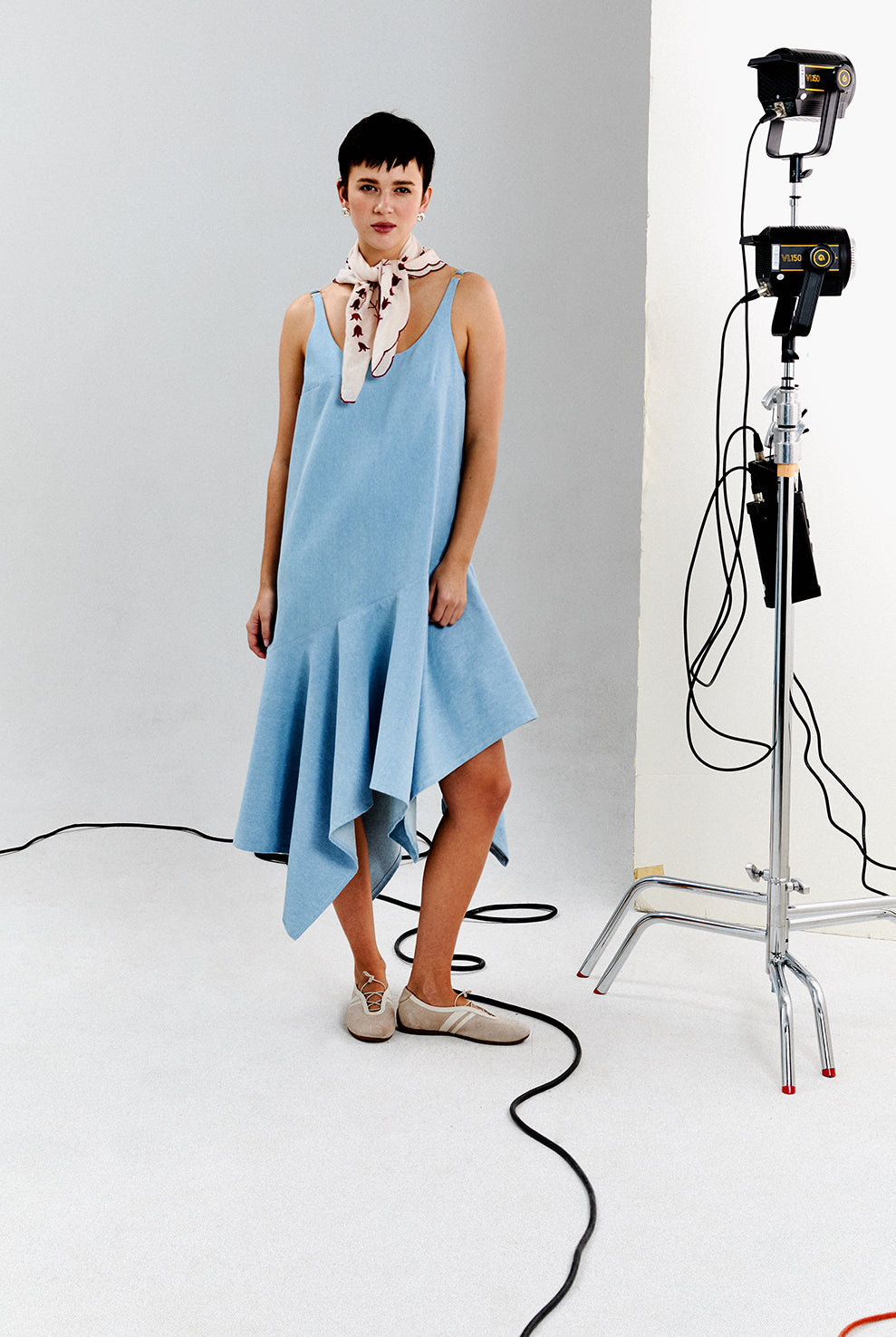 Gabriela Midi Dress (Denim)