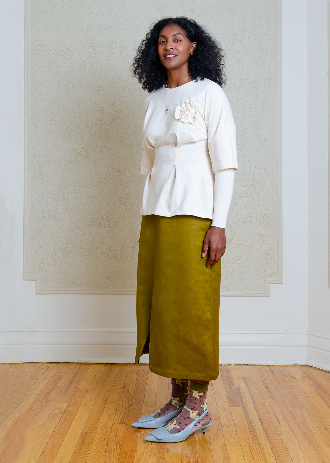 Bahar Long Sleeve Knit Top (Cream)