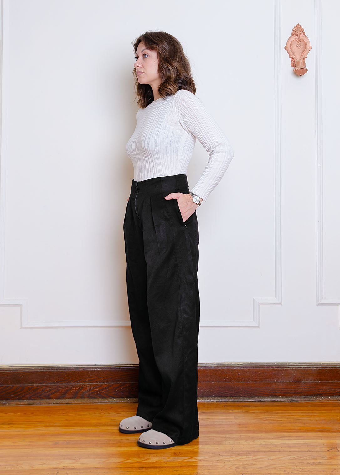 Josie High Waist Pants (Black)