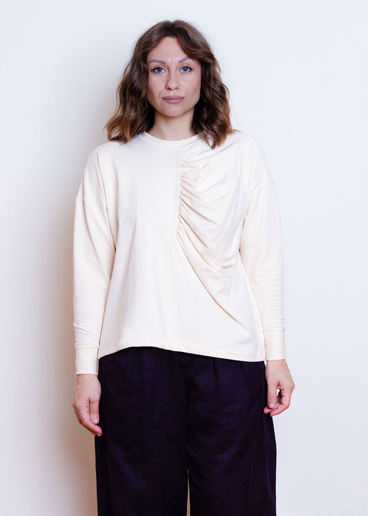 Astrid Long Sleeved Top (Cream)