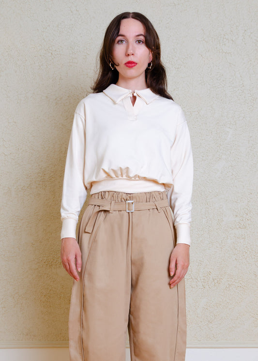 Alix Long Sleeve Knit Top (Cream)