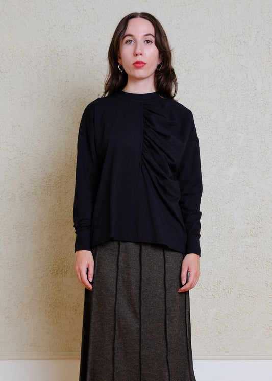 Astrid Long Sleeved Top (Black)