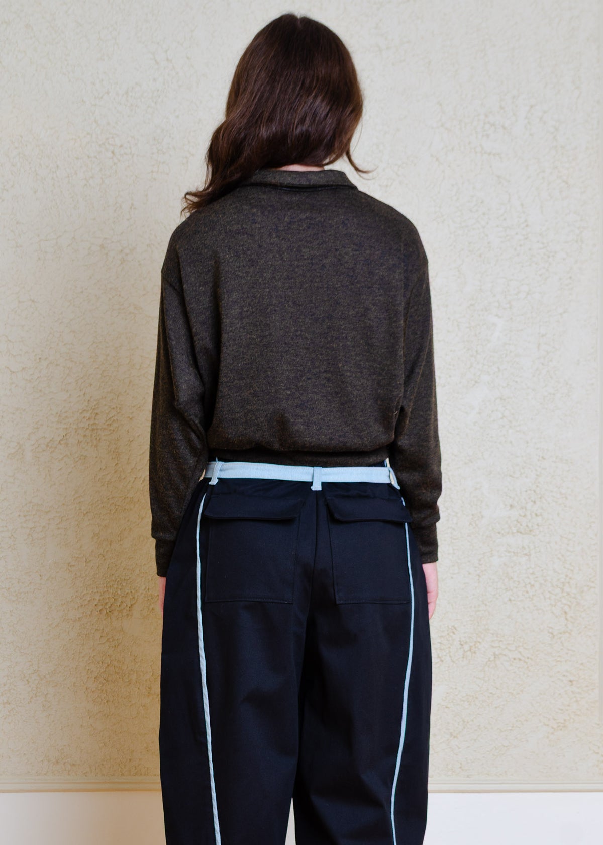 Alix Long Sleeve Knit Top (Green Heather)